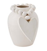 Mud Pie Short Stoneware Beaded Vase - Eden Lifestyle