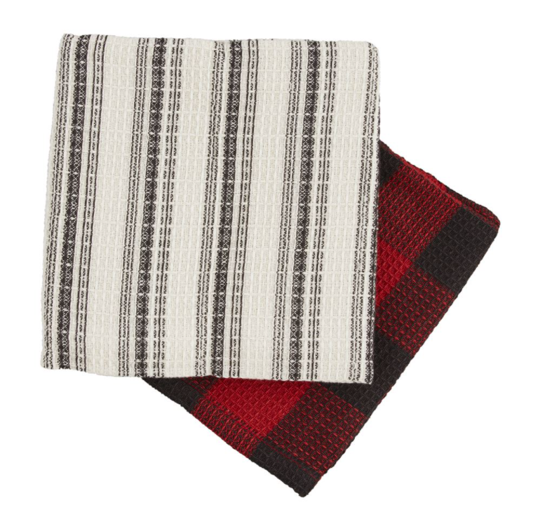 Mud Pie Buffalo Check Dish Towel Set - Eden Lifestyle