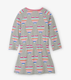 Hatley, Girl - Dresses,  Hatley - Multi color Hearts Drop Waist Dress