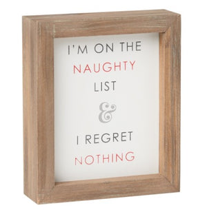 Collins, Home - Decorations,  Naughty List Box Sign