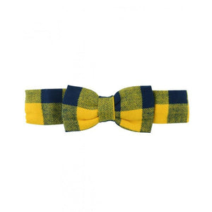 Ruffle Butts, Accessories - Bows & Headbands,  Navy & Mustard Buffalo Plaid Headband