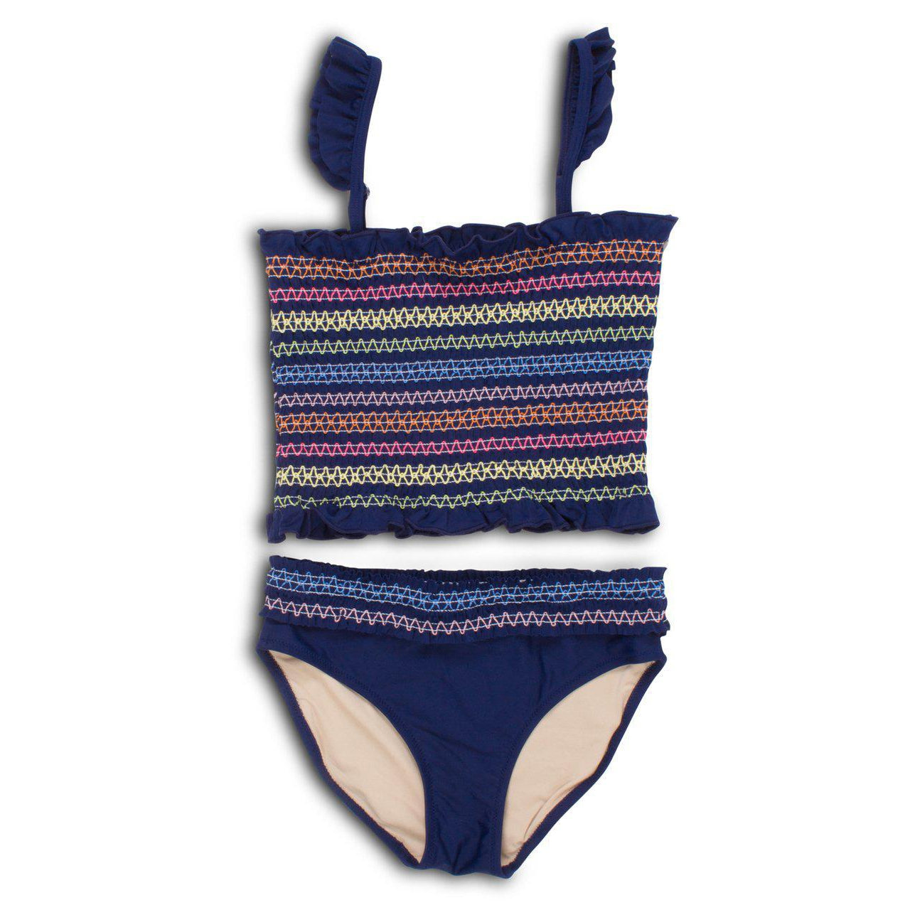 Shade Critters, Girl - Swimwear,  Rainbow Smocked Tankini Set