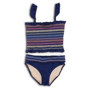 Shade Critters, Girl - Swimwear,  Rainbow Smocked Tankini Set