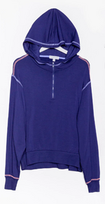 PJ Salvage Navy Ric Rac Patty Wack Hoody - Eden Lifestyle