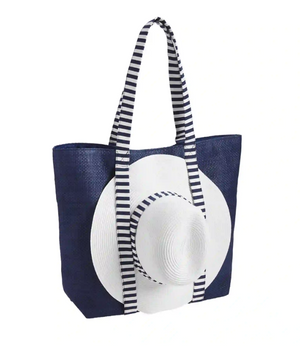 Mud Pie Tote Bag and Sun Hat Set - Eden Lifestyle