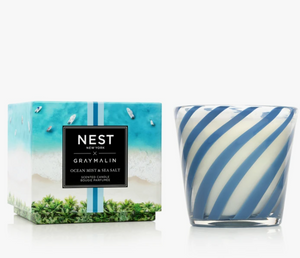 NEST New York x Gray Malin Ocean Mist & Sea Salt 3-Wick Candle - Eden Lifestyle