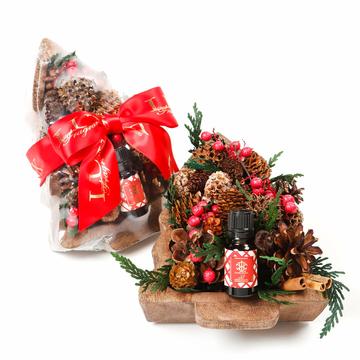 LUX Fragrance Decorative Fragranced Botanicals in a Wooden Tree Bowl - Eden Lifestyle