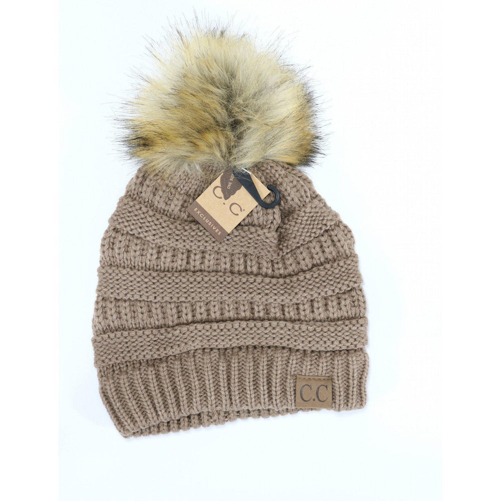 Eden Lifestyle, Accessories - Hats,  Fur Pom Pom Beanie