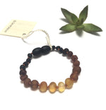 Canyon Leaf, Baby - Soothing,  Raw Ombre Amber Anklet or Bracelet