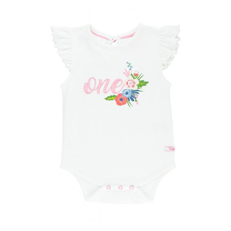 Ruffle Butts, Baby Girl Apparel - One-Pieces,  English Garden First Birthday Bodysuit