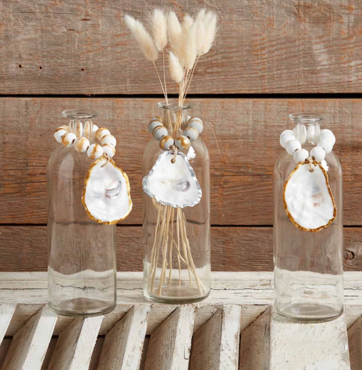 Oyster Beaded Vase - Eden Lifestyle