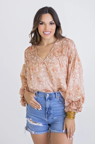 Paisley Chiffon Top - Eden Lifestyle