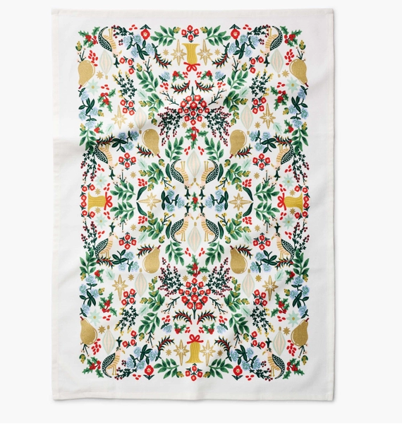 Rifle Paper Co Holiday Partridge Tea Towel - Eden Lifestyle