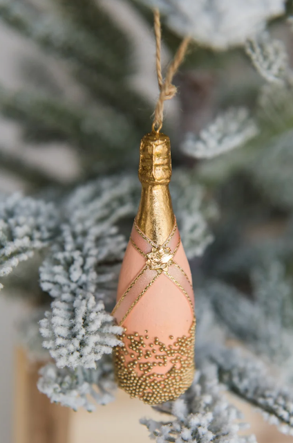 Champagne Bottle Ornaments - Eden Lifestyle