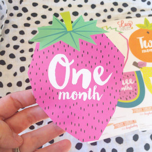 Lucy Darling, Baby - Nursery Organization,  Little Tutti Fruity Monthly Stickers