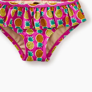 Tea Collection, Girl - Swimwear,  Pineapple Print Ruffle Bikini