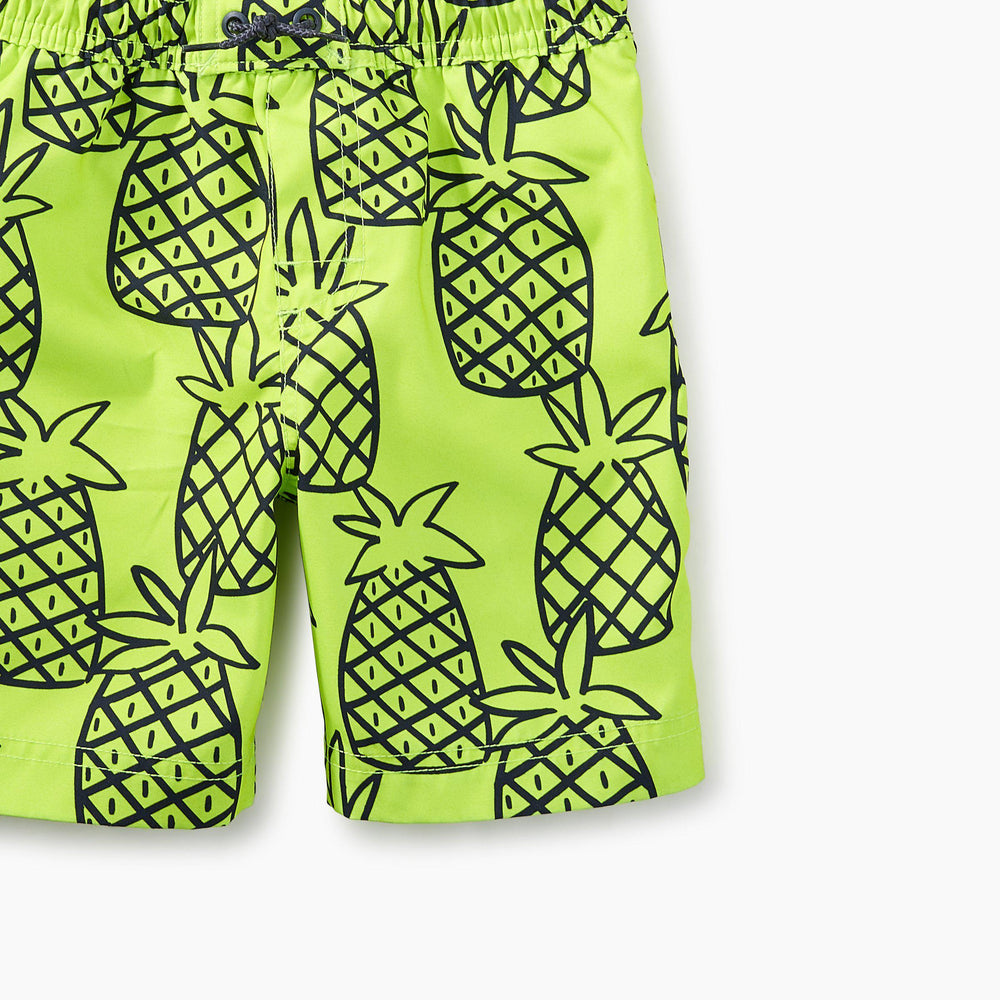 Tea Collection, Boy - Swimwear,  Pineapples Print Swim Trunks