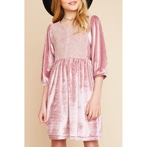 Hayden LA, Girl - Dresses,  Pink Velvet Dress