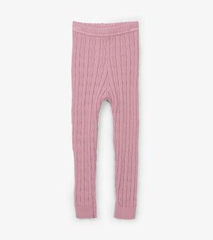 Hatley, Baby Girl Apparel - Leggings,  Hatley - Pink Cable Knit Baby Leggings