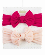 Mud Pie Pink and Magenta Nylon Bows - Eden Lifestyle