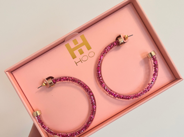Pink Glitter Hoo Hoops | Eden Lifestyle