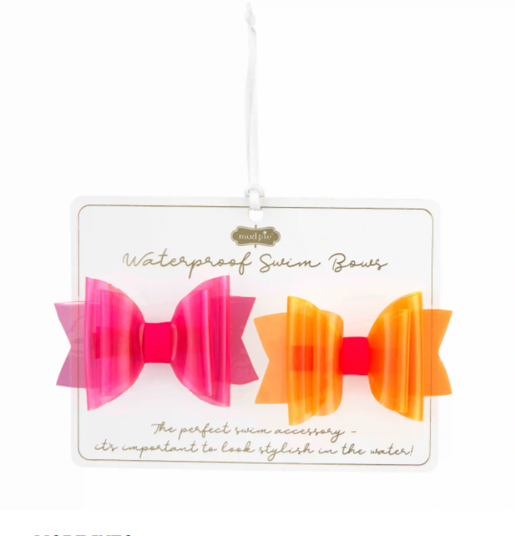 Mud Pie Swim Vinyl Waterproof Bows - Eden Lifestyle