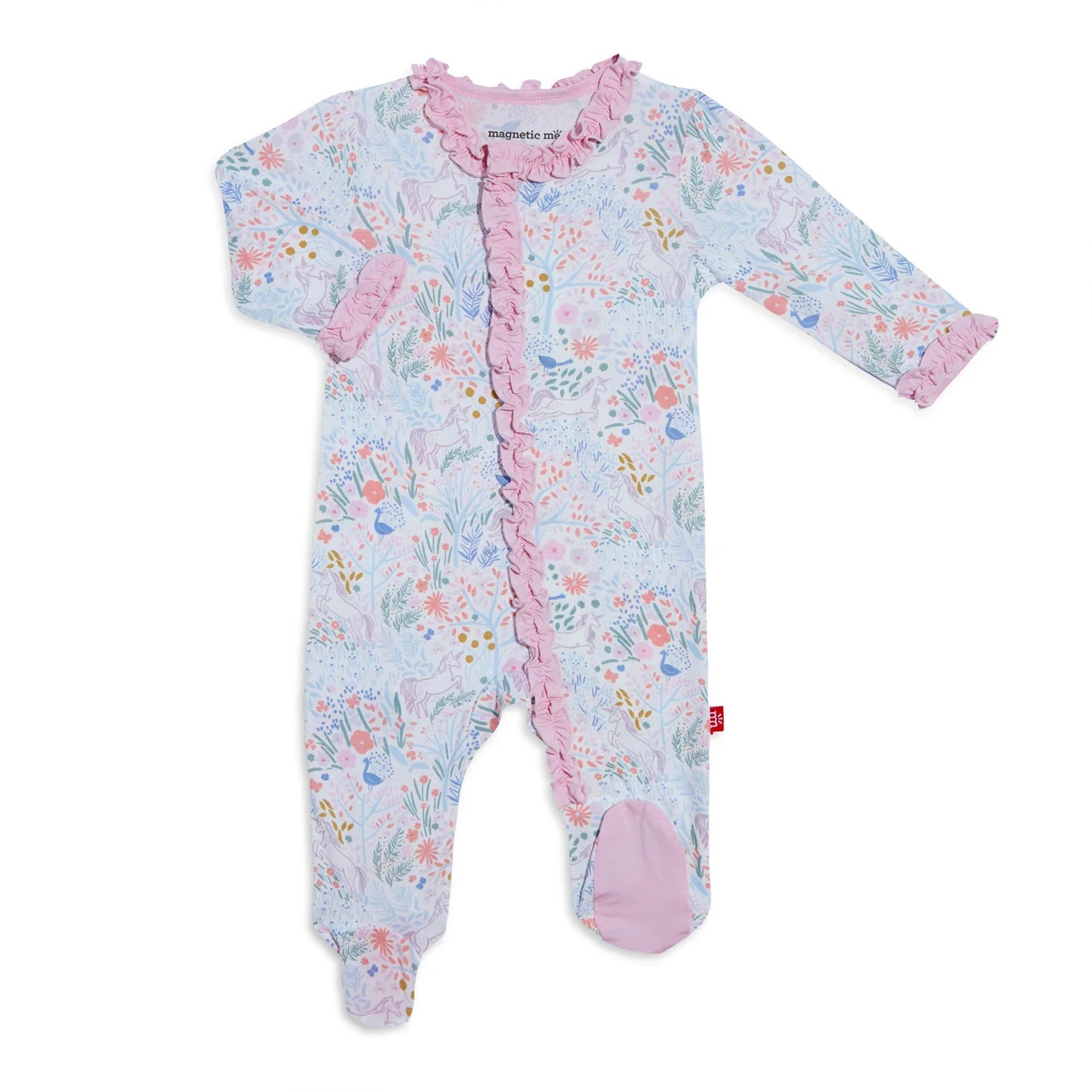 Magnetic Baby by Magnificent Me Pixie Pines Modal Magnetic Ruffle Footie - Eden Lifestyle