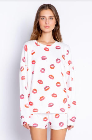 PJ Salvage, Women - Loungewear,  P.J. Salvage Top with a Kiss Long Sleeve Top
