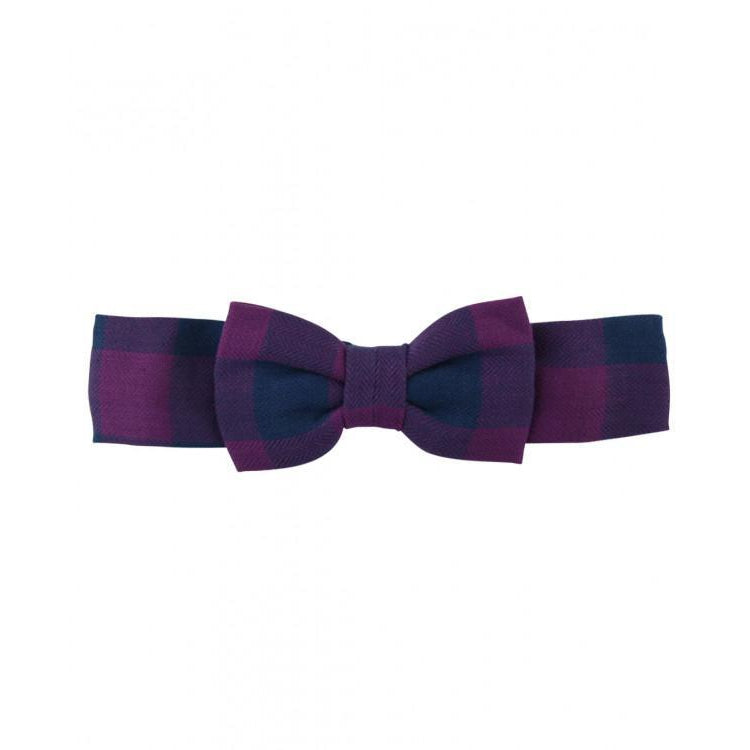 Ruffle Butts, Accessories - Bows & Headbands,  Plum & Navy Buffalo Plaid Headband