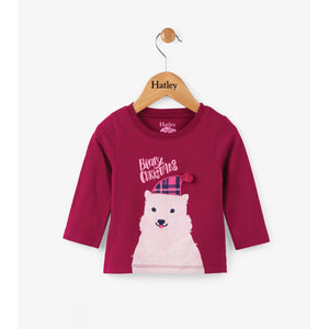 Hatley, Baby Girl Apparel - Tees,  Hatley Polar Bear Holiday Long Sleeve Tee