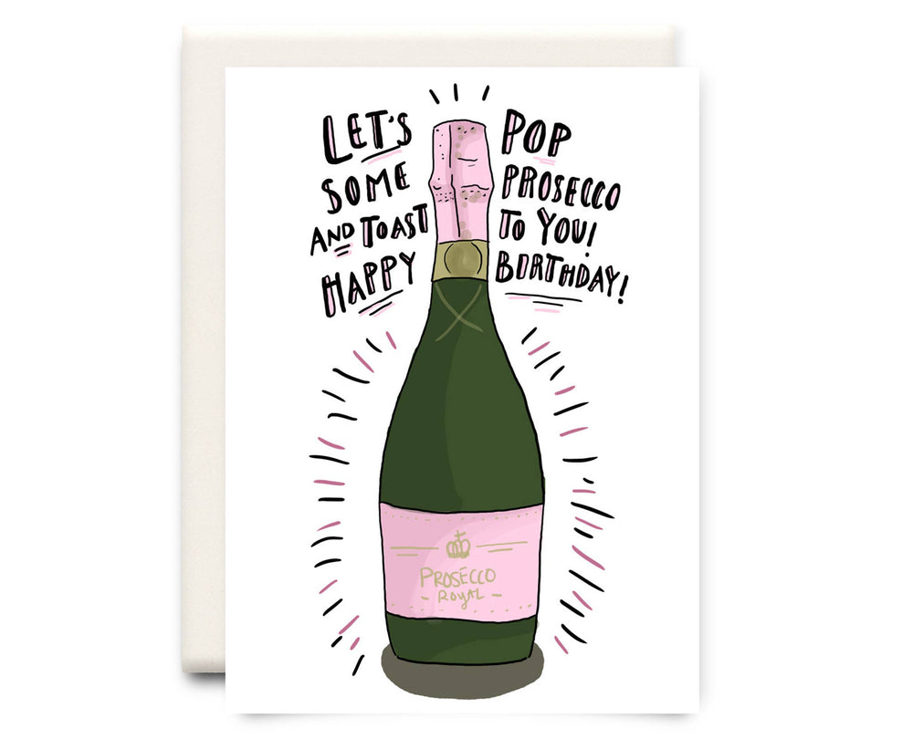 Pop the Prosecco Greeting Card - Eden Lifestyle