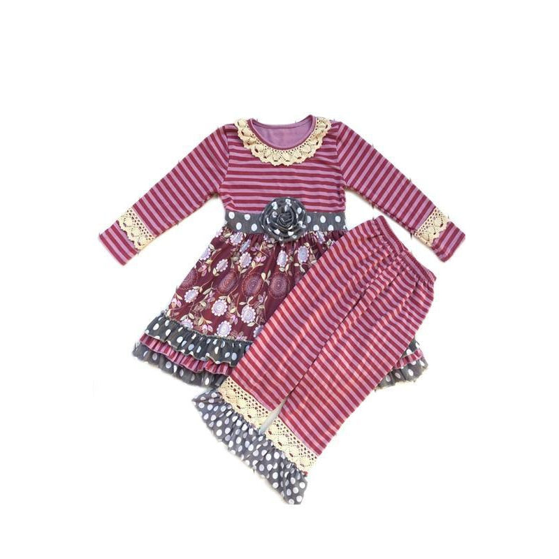 Eden Lifestyle, Baby Girl Apparel - Outfit Sets,  Poppin Purple Girls Set