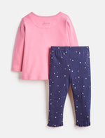 Joules, Baby Girl Apparel - Outfit Sets,  Joules Poppy Pink Hedgehog Applique Top & Pants Set