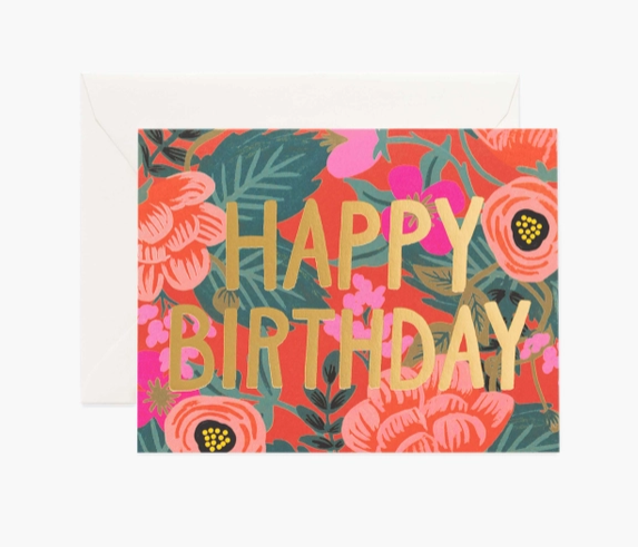 Poppy Birthday Greeting Card - Eden Lifestyle