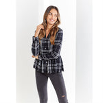 Mud Pie, Women - Shirts & Tops,  Prescott Button Down Peplum