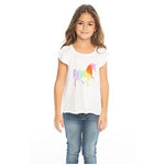 Chaser, Girl - Shirts & Tops,  Chaser Girls Rainbow Unicorn Flutter Tee
