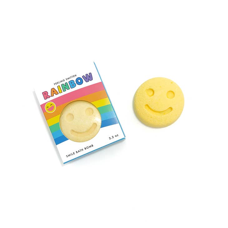 Feeling Smitten, Gifts - Bath Bombs,  Rainbow Happy Face Bath Bomb