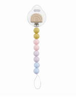 Mud Pie Rainbow & Wood Silicone Pacy Clip - Eden Lifestyle
