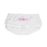 Ruffle Butts, Baby Girl Apparel - Bloomers,  White Knit RuffleButt