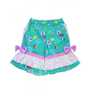 Ruffle Butts, Girl - Shorts,  Sweet Meadow Ruffle Capris