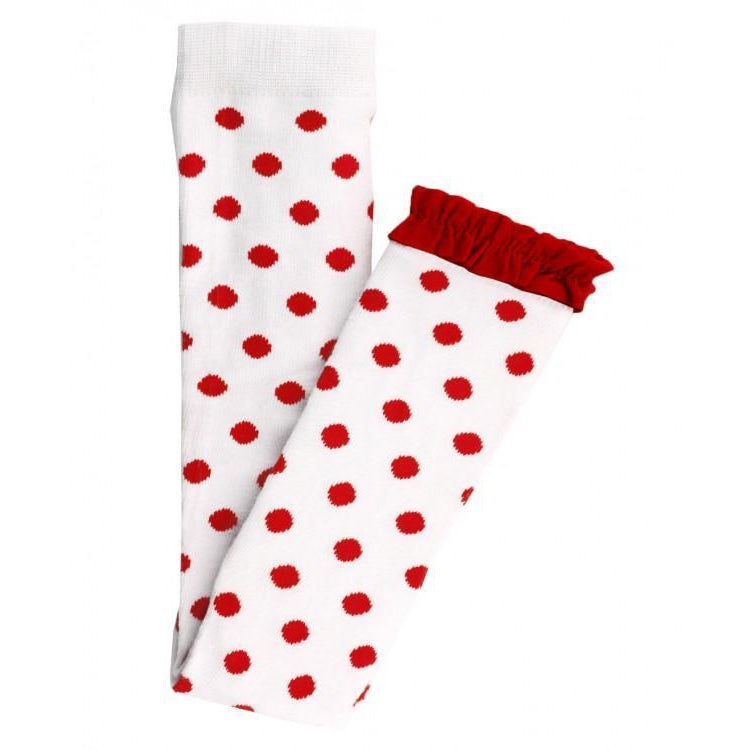 Red and White Polka Dot Ruffly Tights Eden Lifestyle