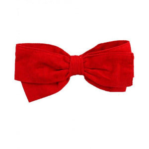 Ruffle Butts, Accessories - Bows & Headbands,  Red Corduroy Hair Bow