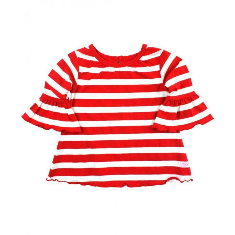 Ruffle Butts, Girl - Shirts & Tops,  Red Stripe Belle Top