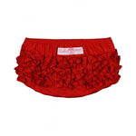 Ruffle Butts, Baby Girl Apparel - Bloomers,  Red Woven RuffleButt