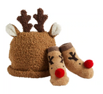 Mud Pie REINDEER Hat AND SOCK SET - Eden Lifestyle