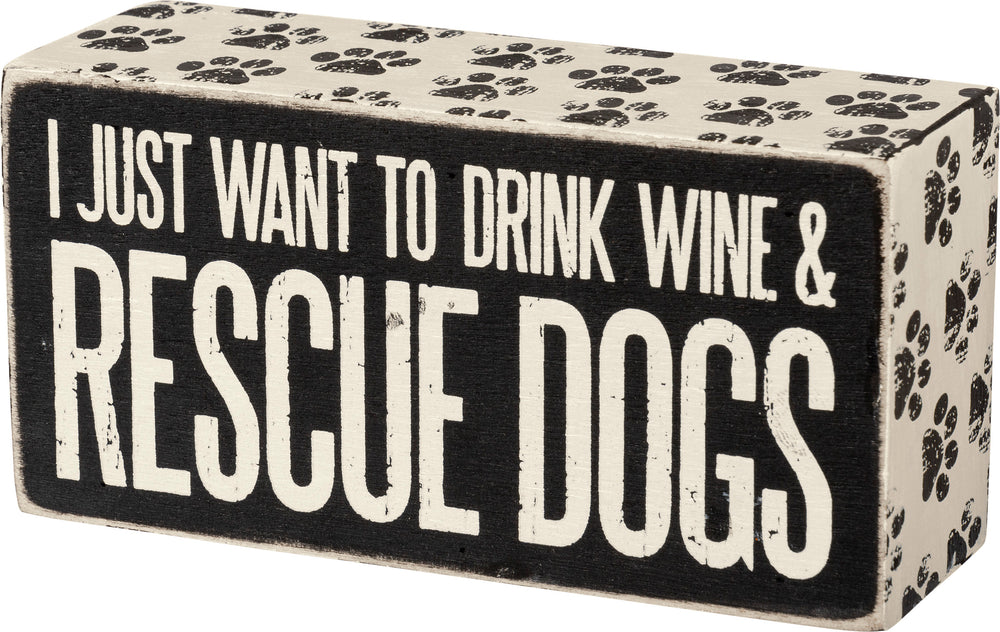 Primitives By Kathy, Home - Decorations,  I Just want to Rescue Dogs Sign