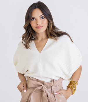 Ivory Ribbed Sweater - Eden Lifestyle