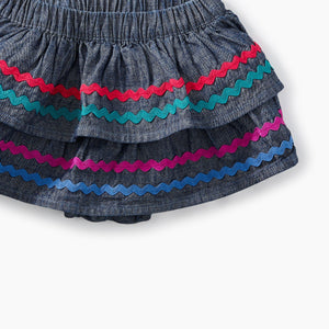 Tea Collection, Baby Girl Apparel - Bloomers,  Ric Rac Ruffle Bloomers Blue