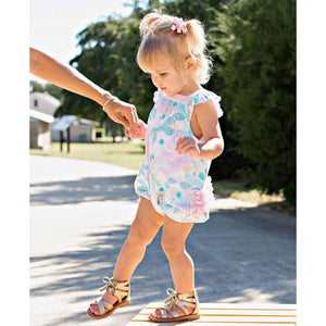 Ruffle Butts, Baby Girl Apparel - Rompers,  Dancing Dragonflies Flutter Romper