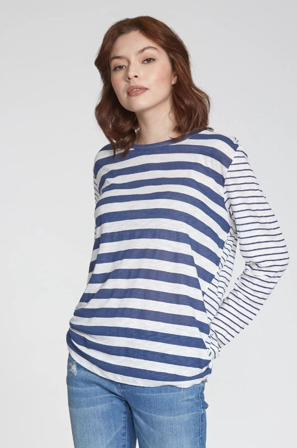 Another Love, Women - Tees,  Roni Printed Mix Stripe Long Sleeve